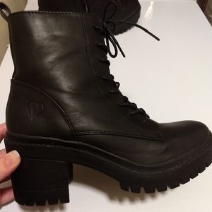 Chunky Heel Combat Boots